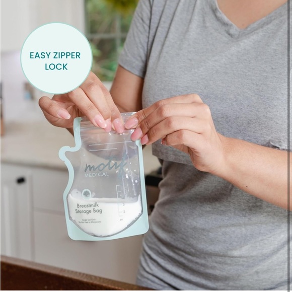 Motif Medical Milk Storage Bags - 100 count Clear - 8 oz bags - Picture 4 of 6